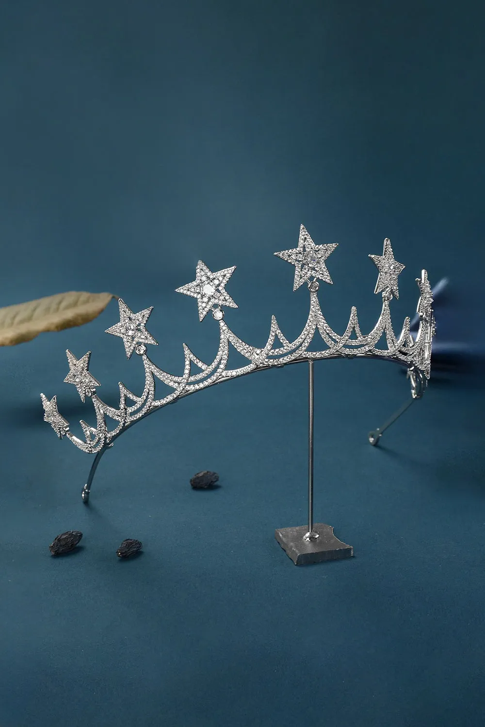 Silver Starry Zircon Tiara