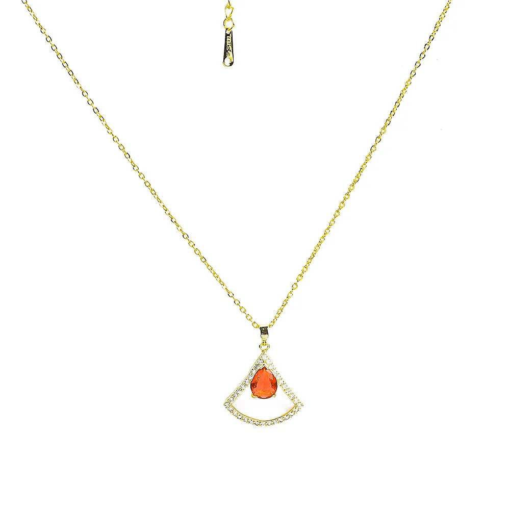 Sparkling Zircon Gem Necklace  - Fluffy