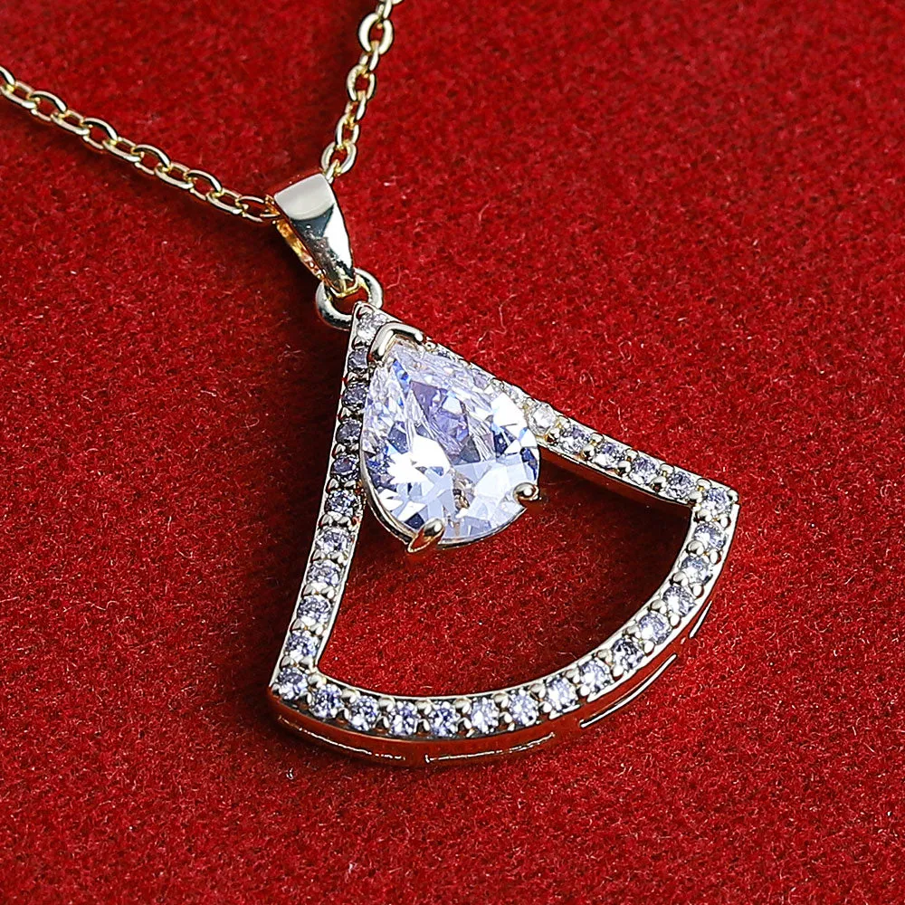 Sparkling Zircon Gem Necklace  - Fluffy