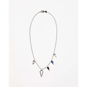 Spear Gem Necklace in Silver