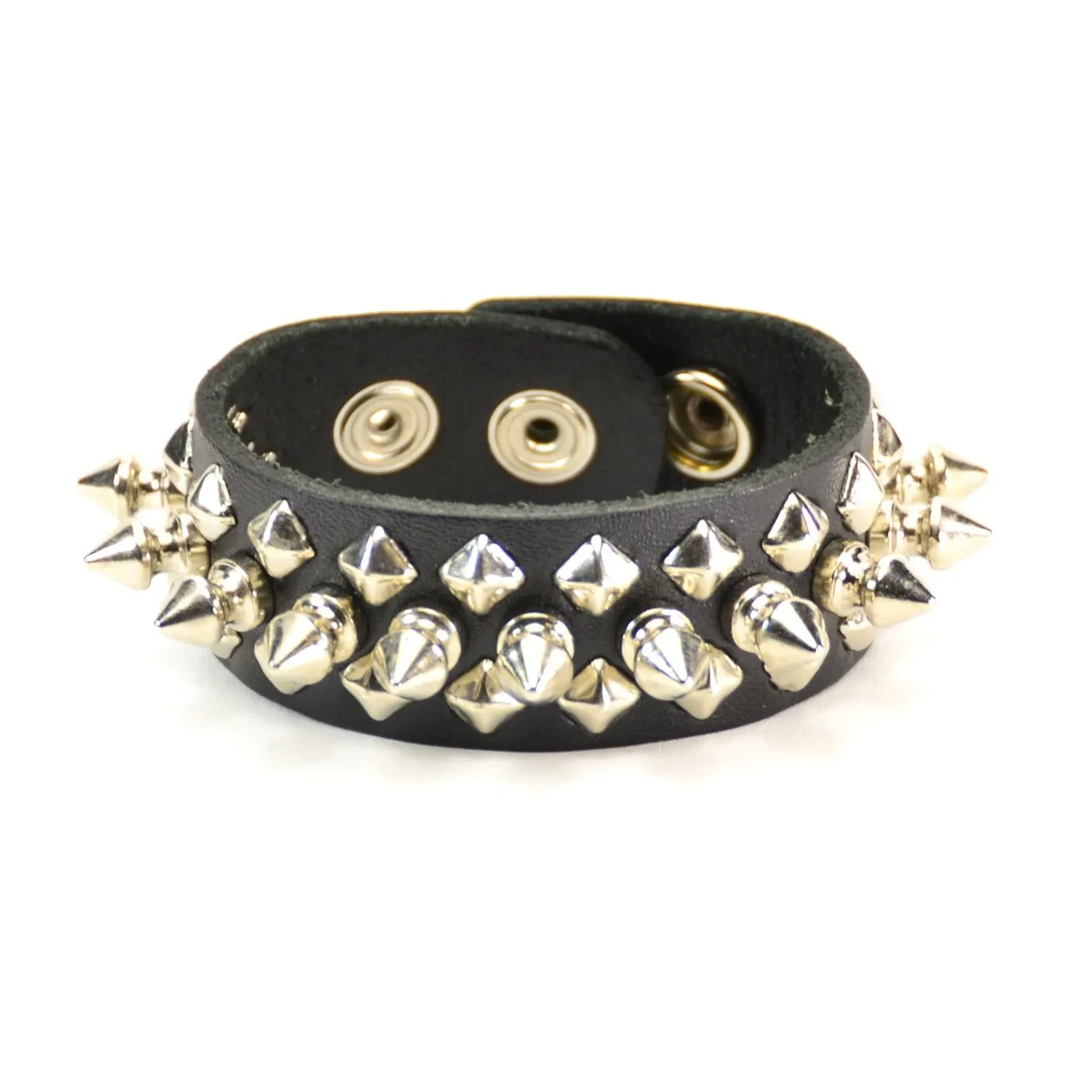 Spike and Diamond Stud Wristband