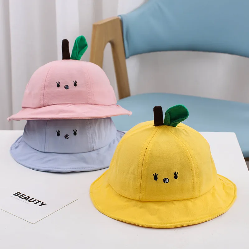 Spring and Autumn Sun Hat Boys and Girls Cartoon Bucket Hat Baby Bucket Hat