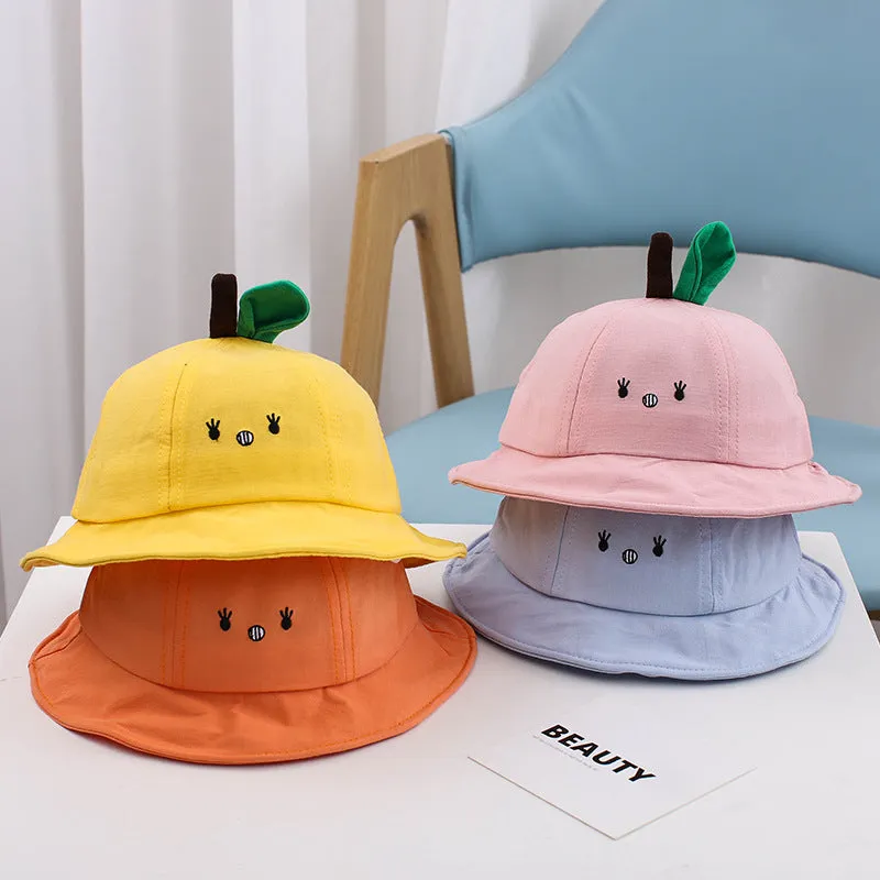 Spring and Autumn Sun Hat Boys and Girls Cartoon Bucket Hat Baby Bucket Hat