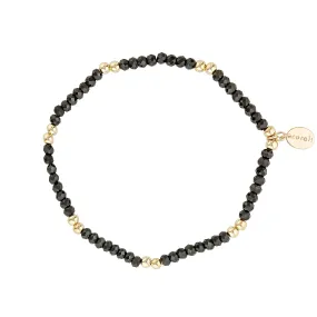 Taylor Bracelet ~ Gold & Black Spinel