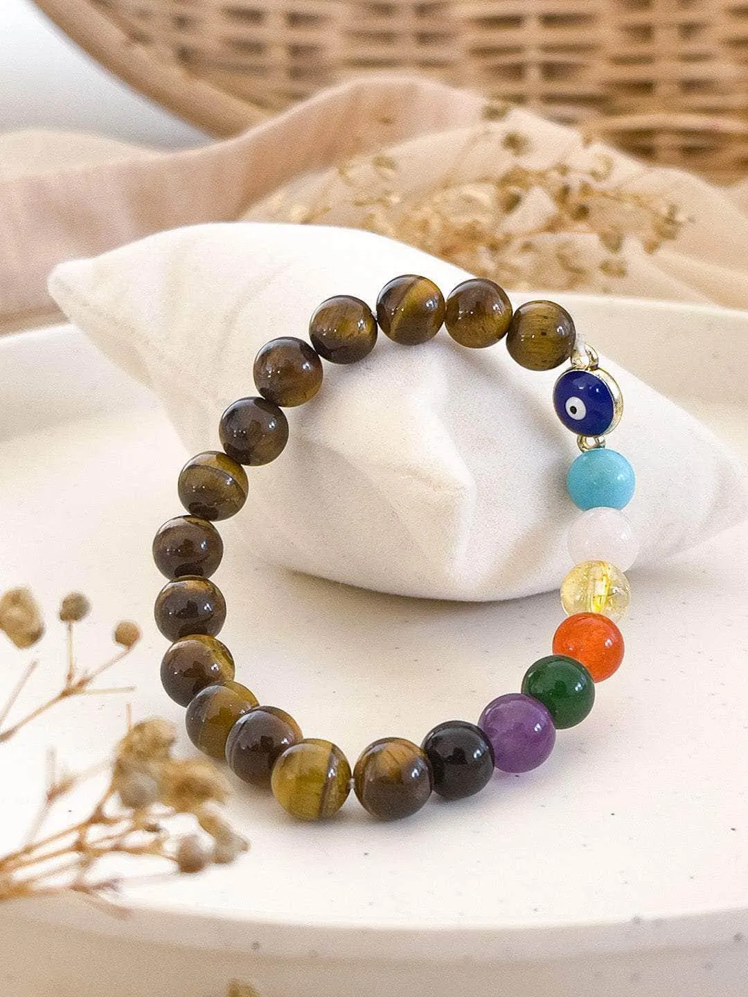 The Evil Eye 7 Chakras Bracelet