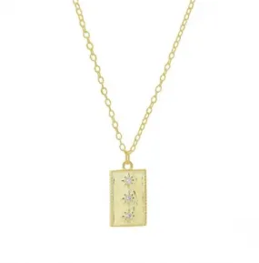 Tilos Rectangle Star Pendent Necklace