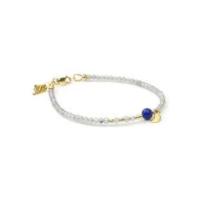 Tiny Labradorite & Lapis Bracelet