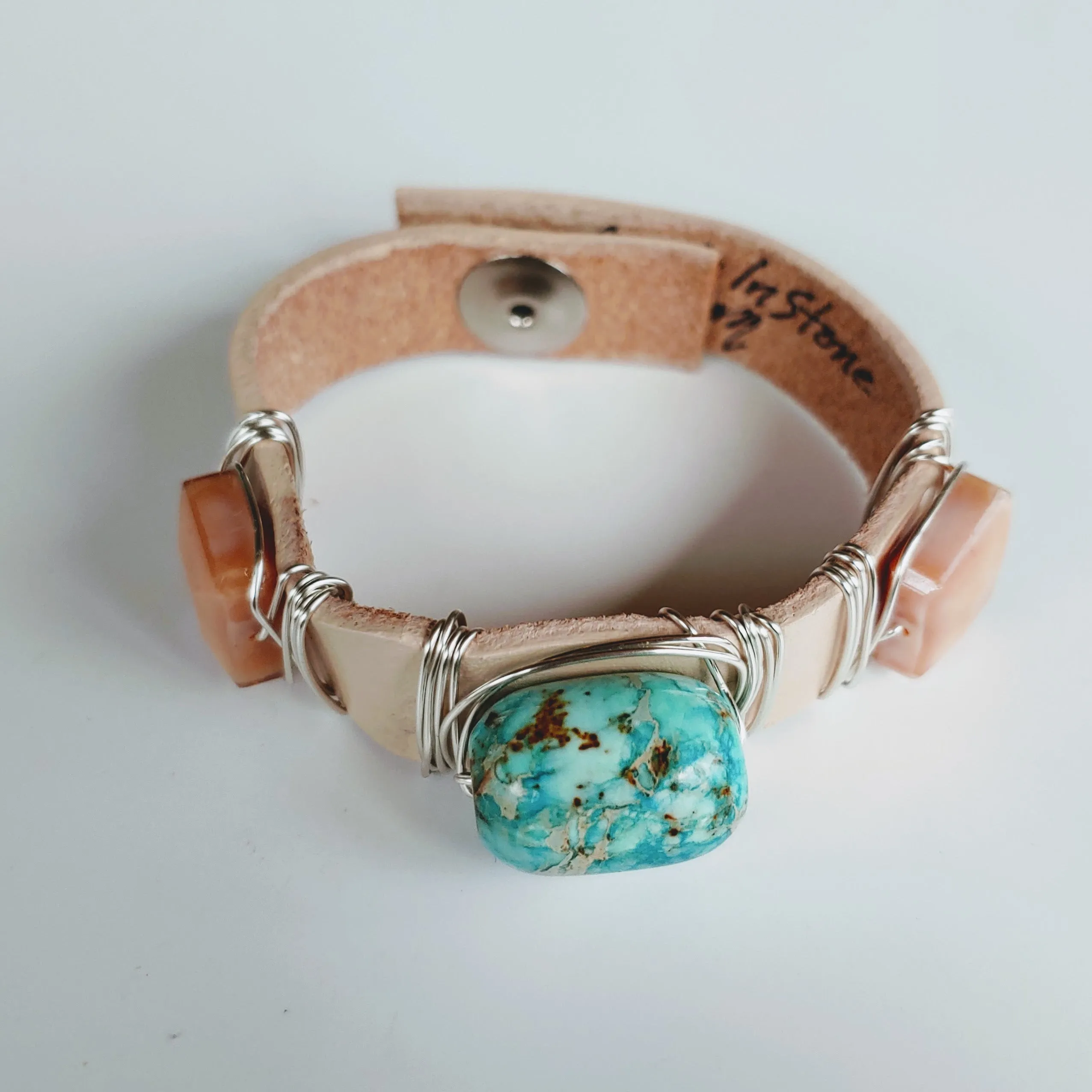 Turquoise & Blush Bracelet Stack Set