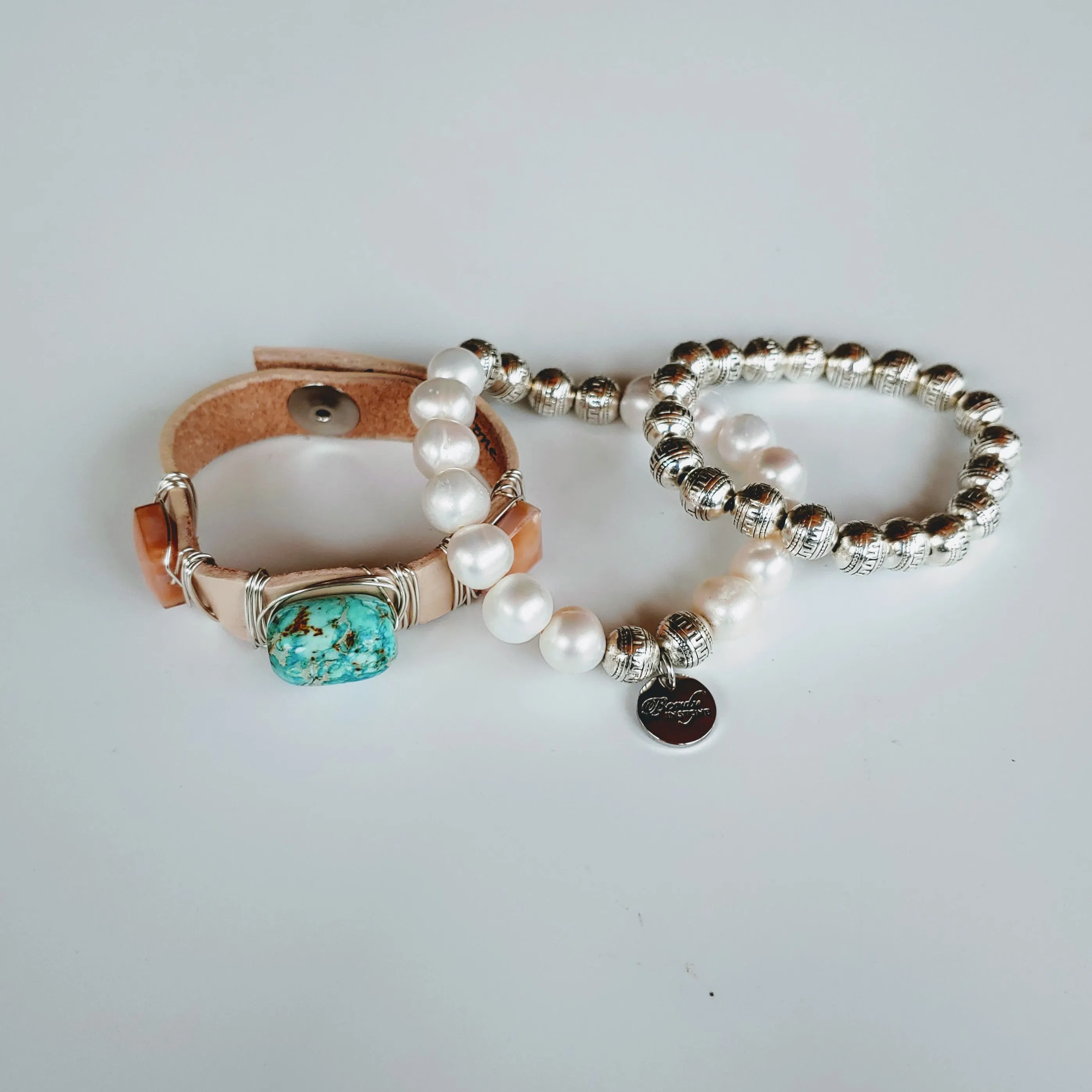 Turquoise & Blush Bracelet Stack Set