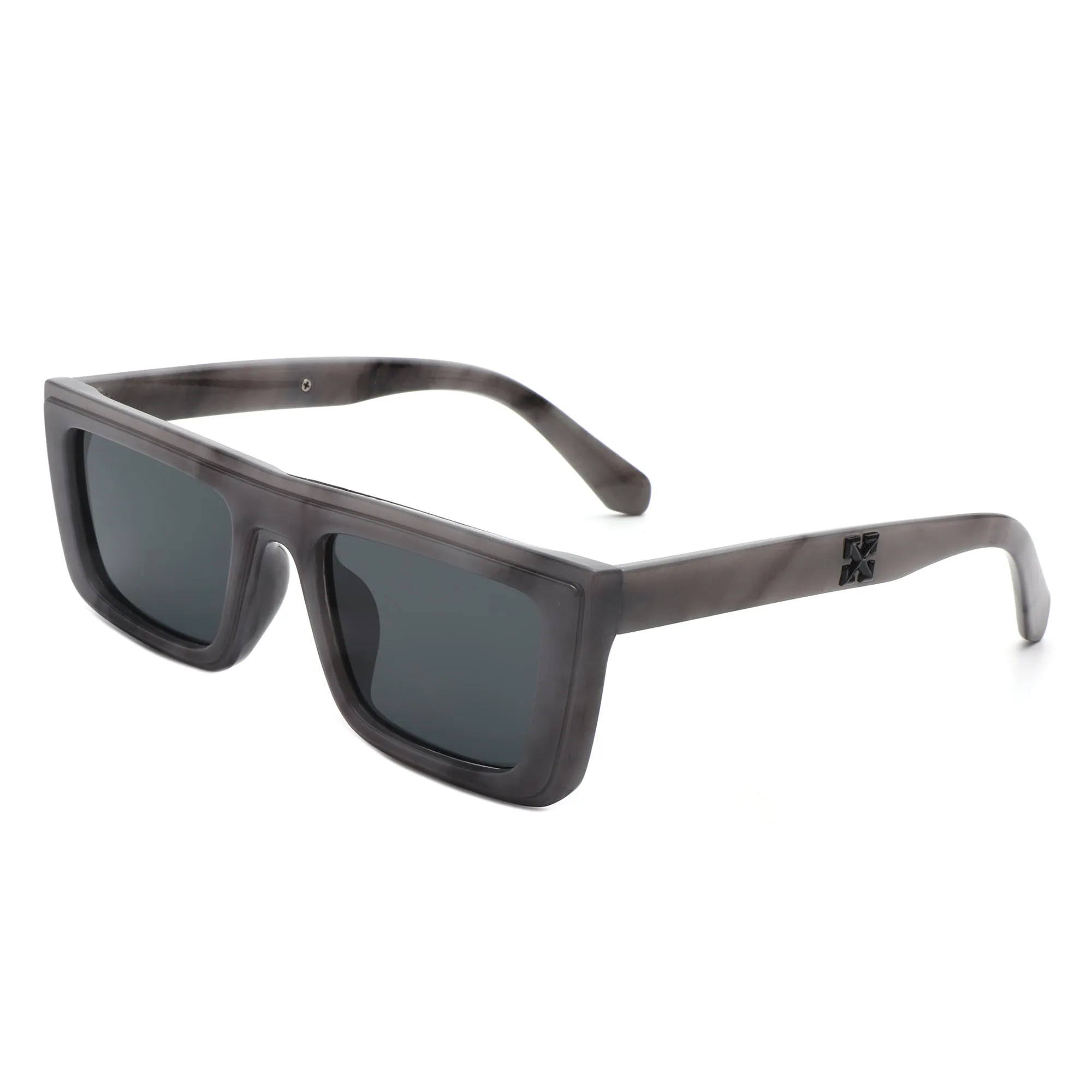 Tybalt - Retro Rectangle Square Flat Top Sunglasses