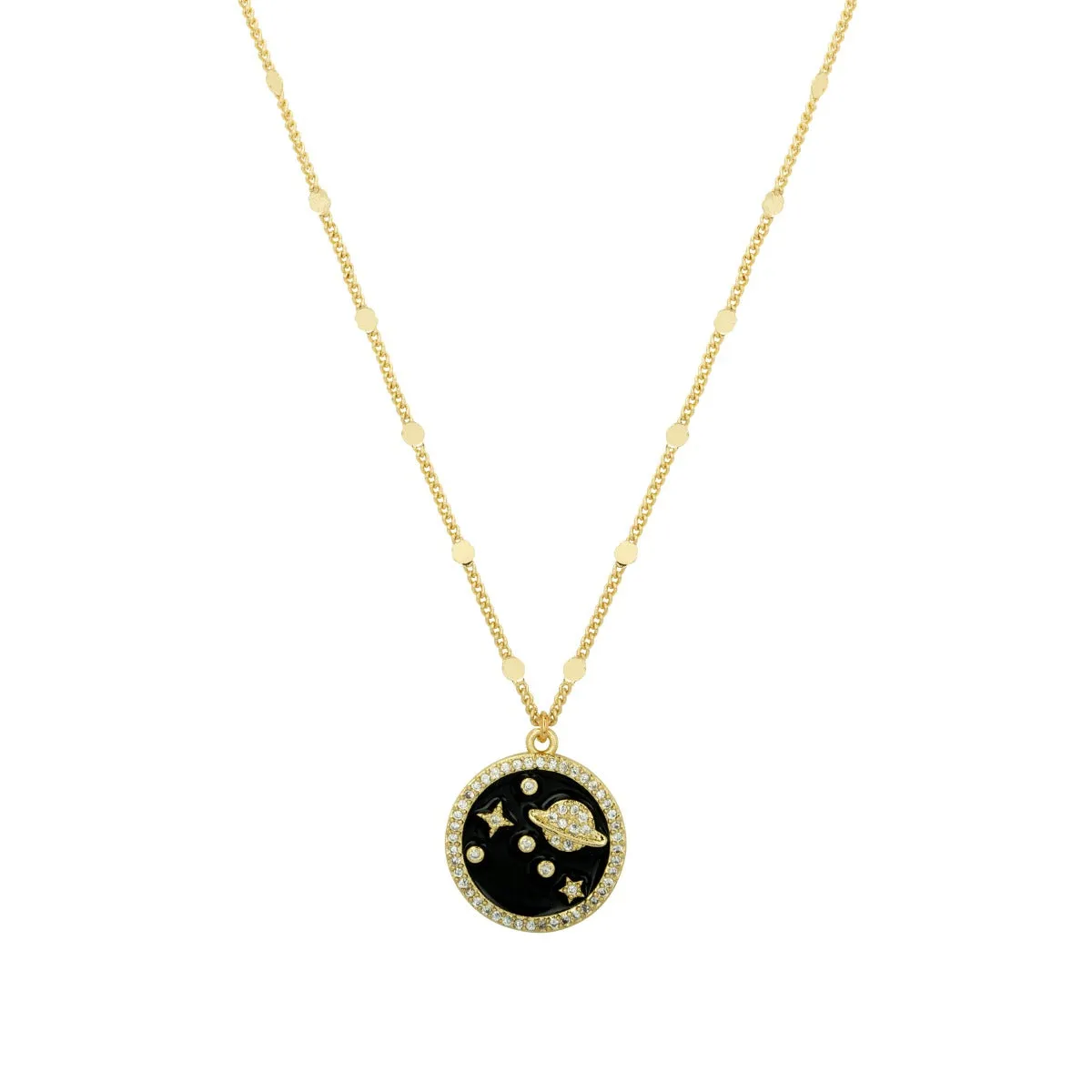 Universe Pendant Necklace black and gold