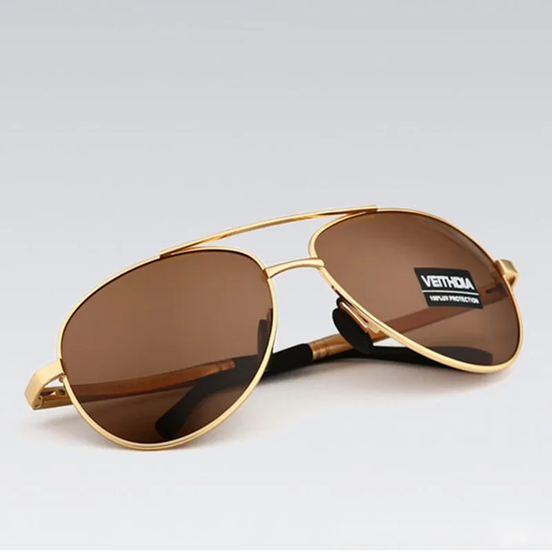 VEITHDIA  Classic Aviator Style Polarized Men's Sunglasses