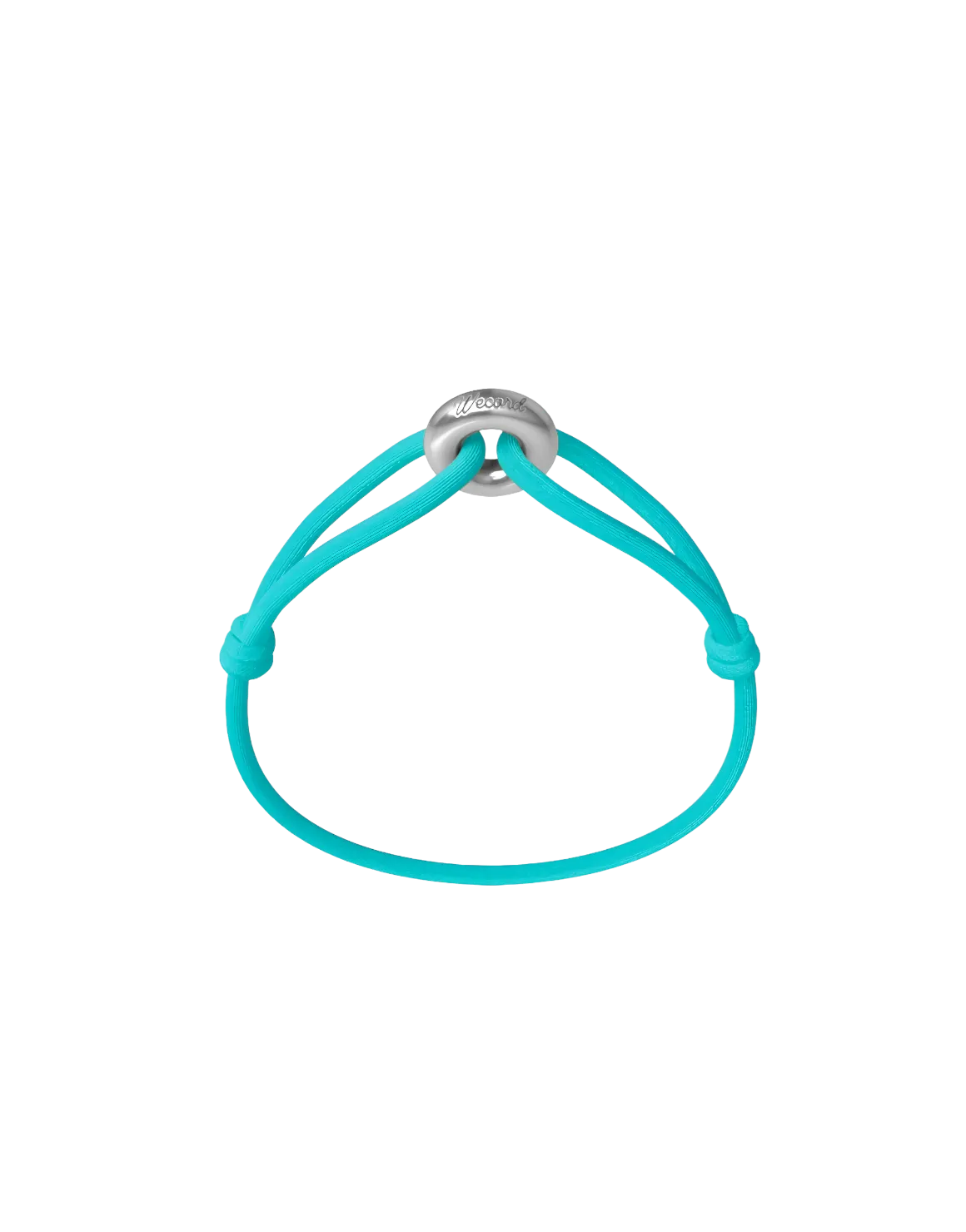 Wecord Silver Soho Cord Bracelet - Aqua