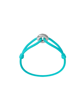 Wecord Silver Soho Cord Bracelet - Aqua