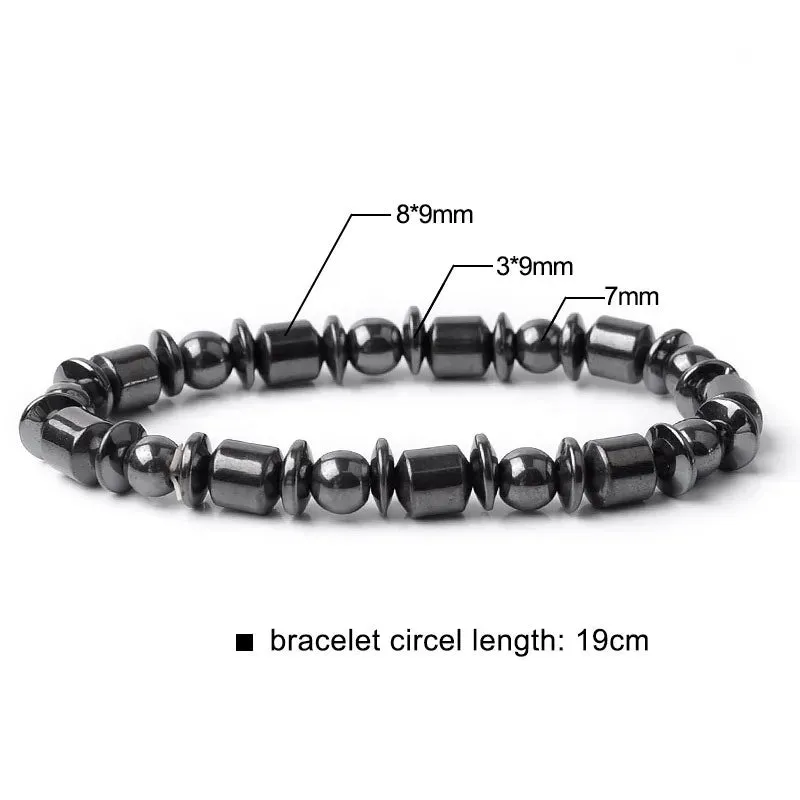 Weight Loss Black Stone Magnetic Therapy Bracelet Improve Metabolism Blood Circulation Sleep Relax