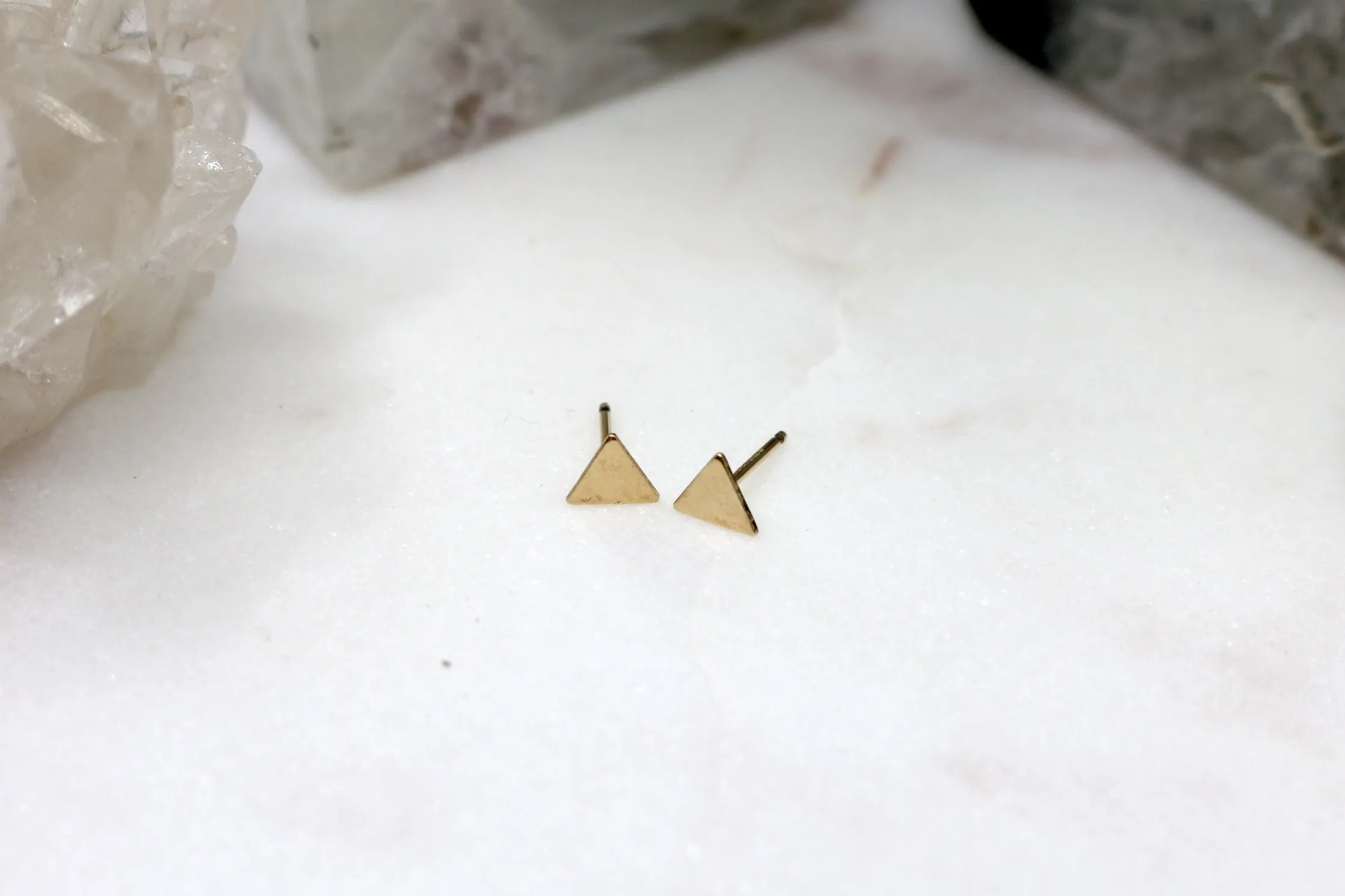 What a Stud // Triangle Earring, 14k Gold Filled, Simple Everyday Earring // BH-E009