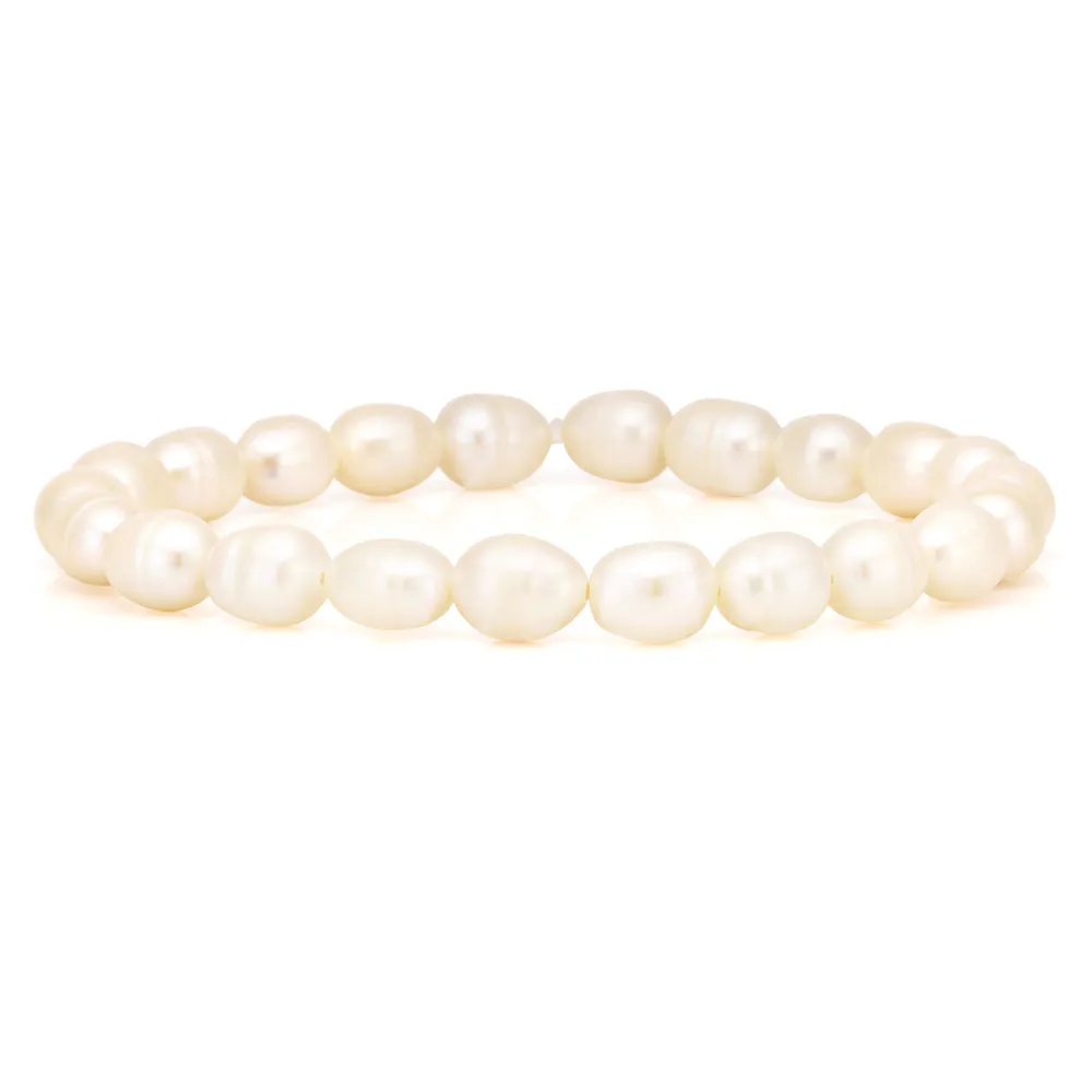 White 6-7mm Freshwater Pearl Bracelet