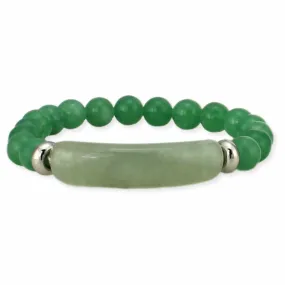 Zad White Aventurine Bar Stone Bracelet