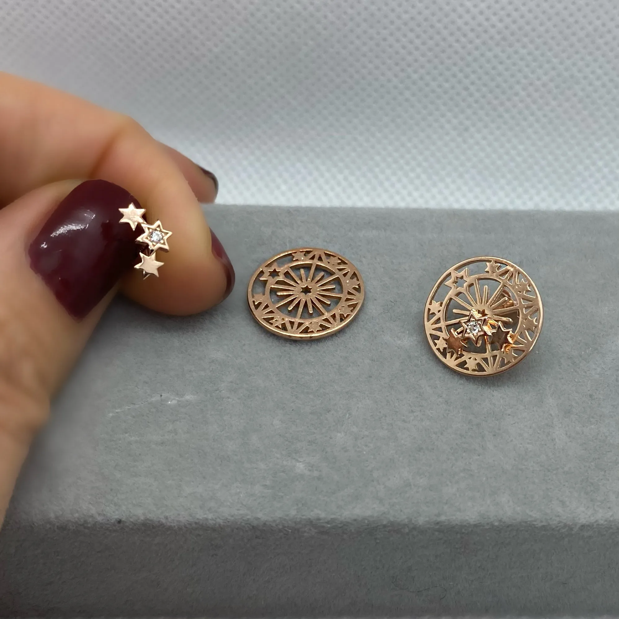 Zodiac - Earring with clear zircons